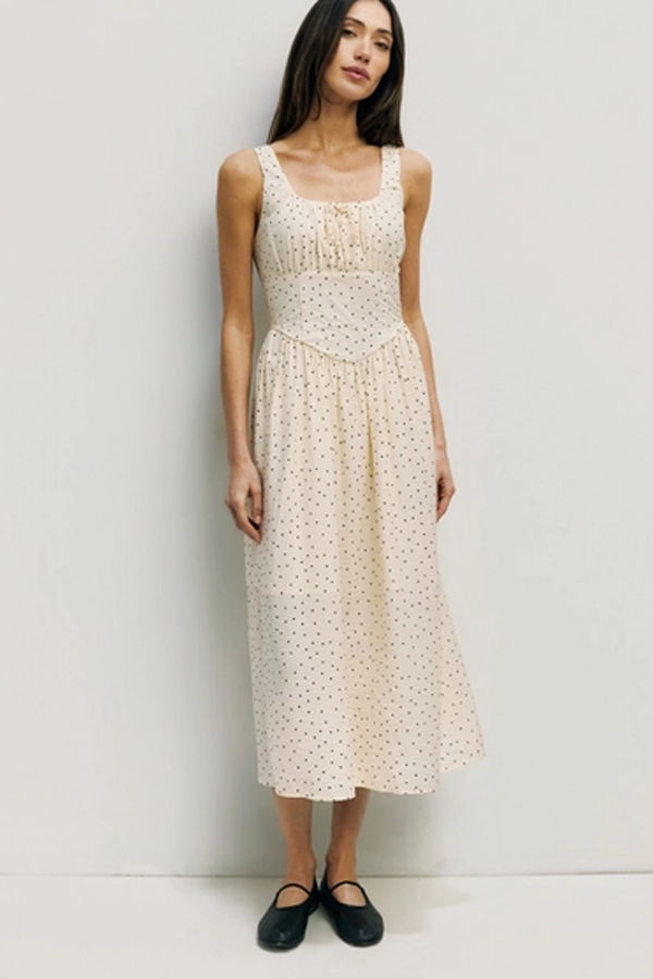 Mod Ref The Melinda Polka Dot Milkmaid Dress