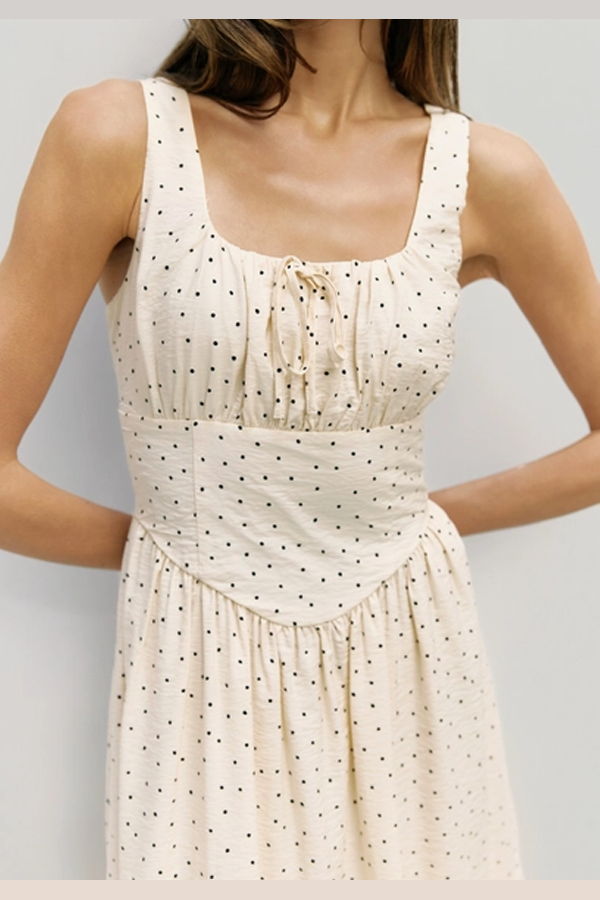 Mod Ref The Melinda Polka Dot Milkmaid Dress