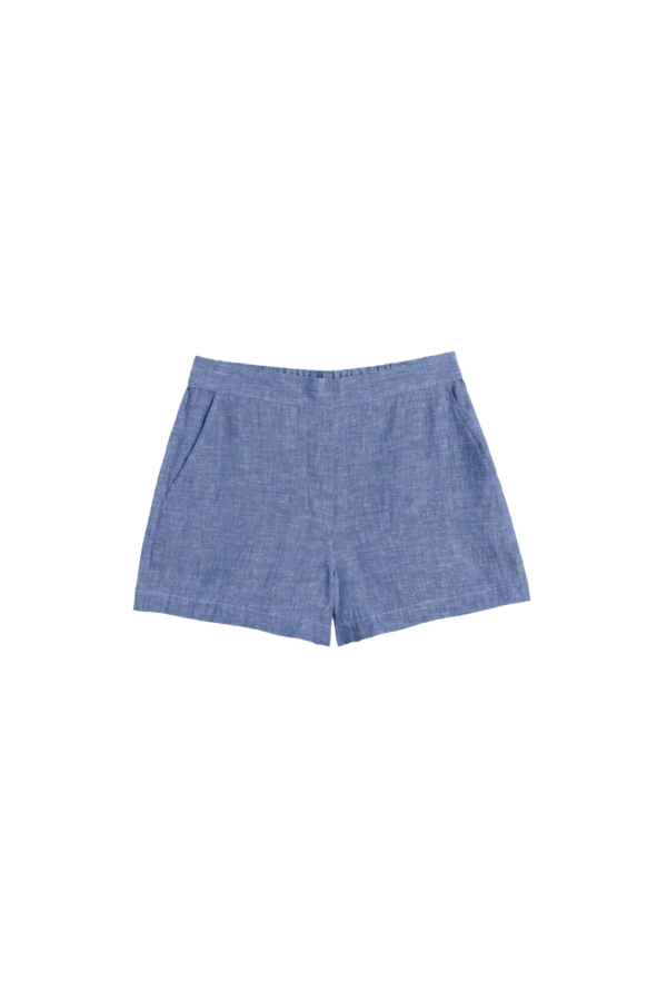 Frank & Eileen Mae Pull On Short - Navy Linen