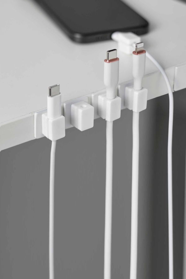 Yamazaki Home Magnetic Cable Holders With Adhesive Steel Bases (Set of 5)