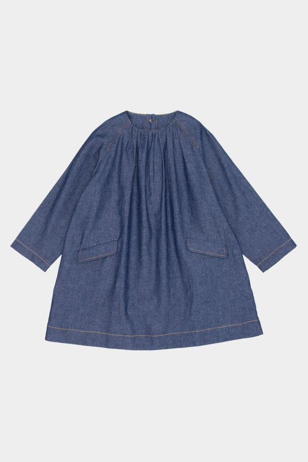 Kids Caramel Malika Dress - Midnight Blue