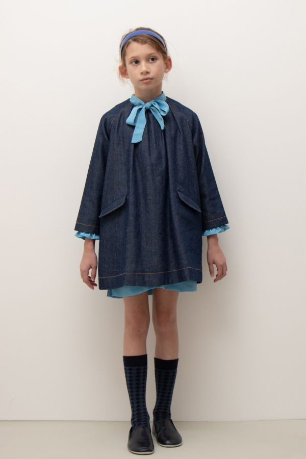 Kids Caramel Malika Dress - Midnight Blue
