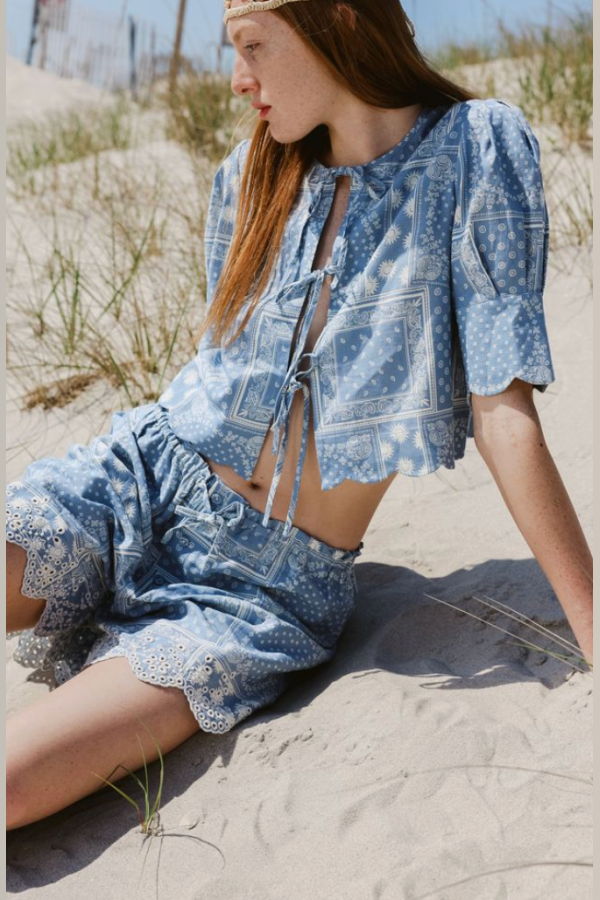 Sister NY Monte Short - Sky Bandana