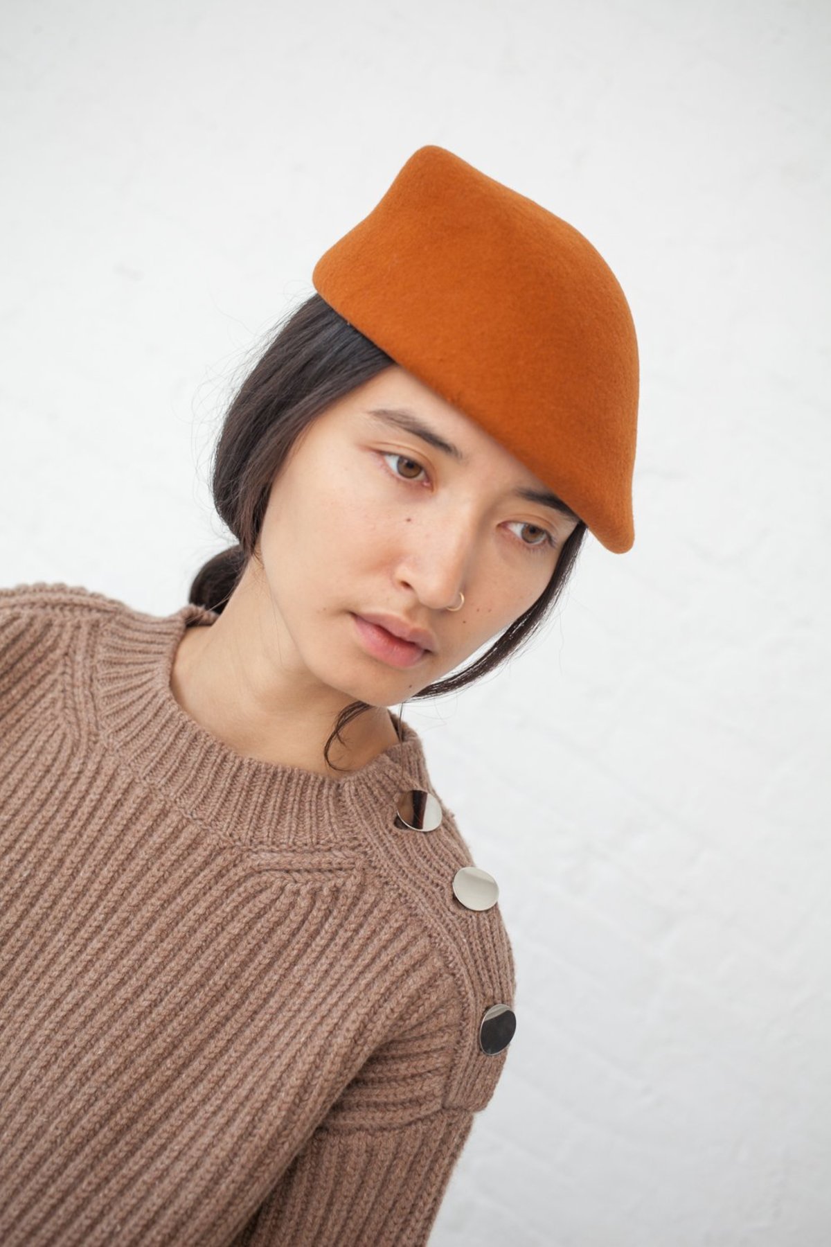 Clyde Sazy Hat Wool Felt - Rust | Garmentory display picture 1