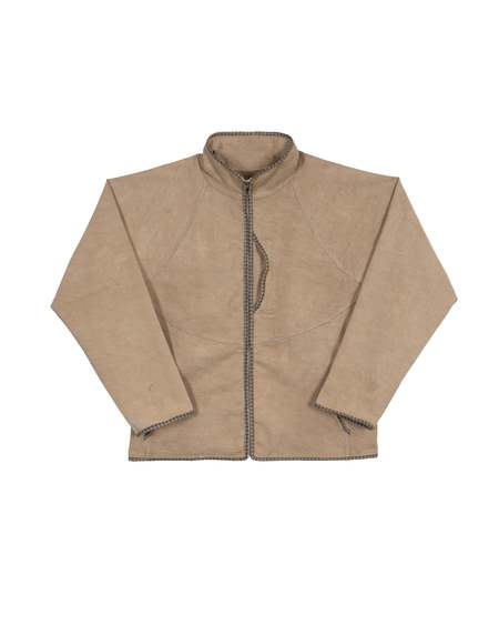 Ernie Palo Washable Wool Check Zip Blouson - Grey | Garmentory