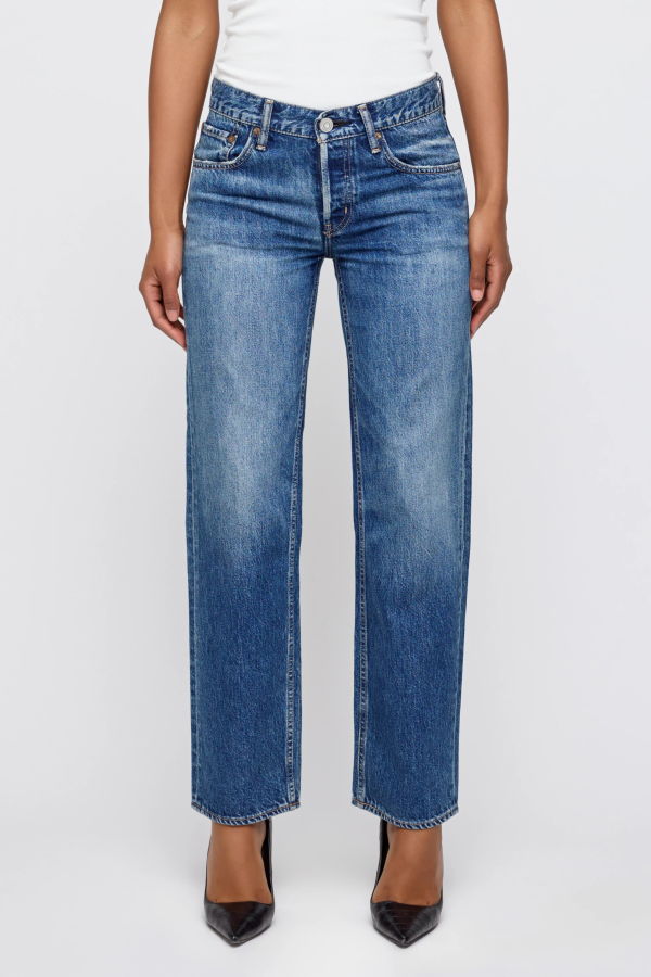 MOUSSY Vintage Straight Low Wheeling Jean - Blue
