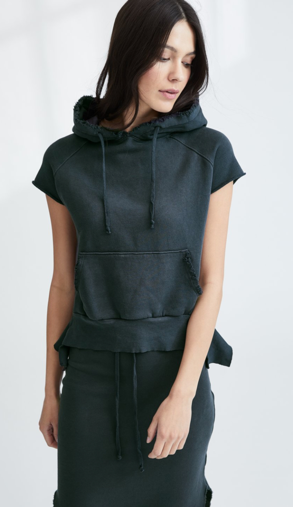 Tee Lab By Frank Eileen Lab507 Short Sleeve Pullover Hoodie Carbon Garmentory