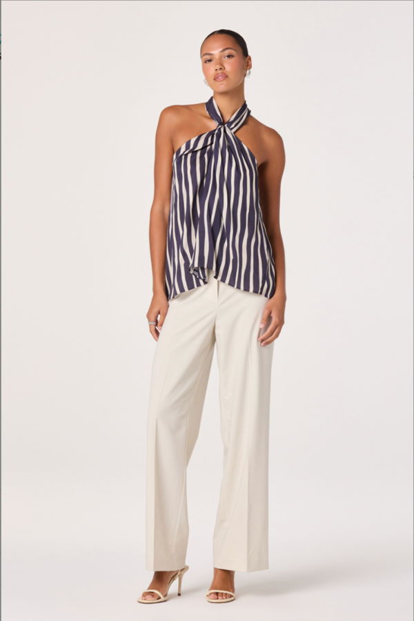 ASTR The Label Cira Top - Navy White Stripe