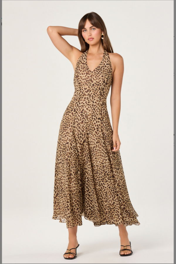 ASTR The Label Myra Dress - Leopard