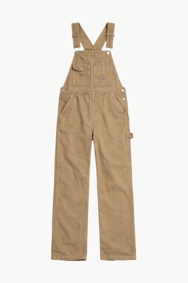 DENIMIST Slouch Bib Overall - Worn Khaki