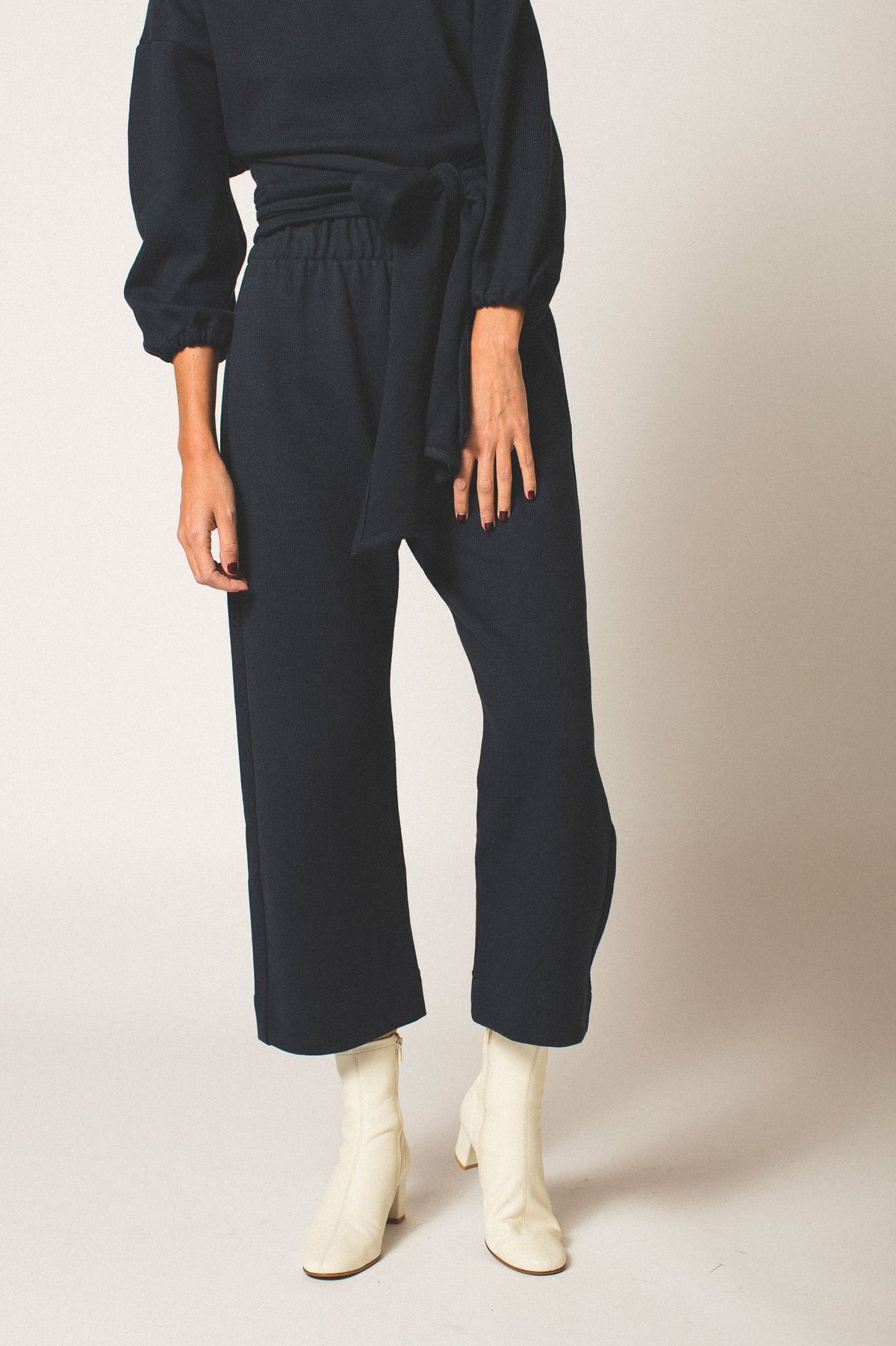 Hackwith Design House Easy Wide Leg Pant - Midnight Blue - Image 1 of 7