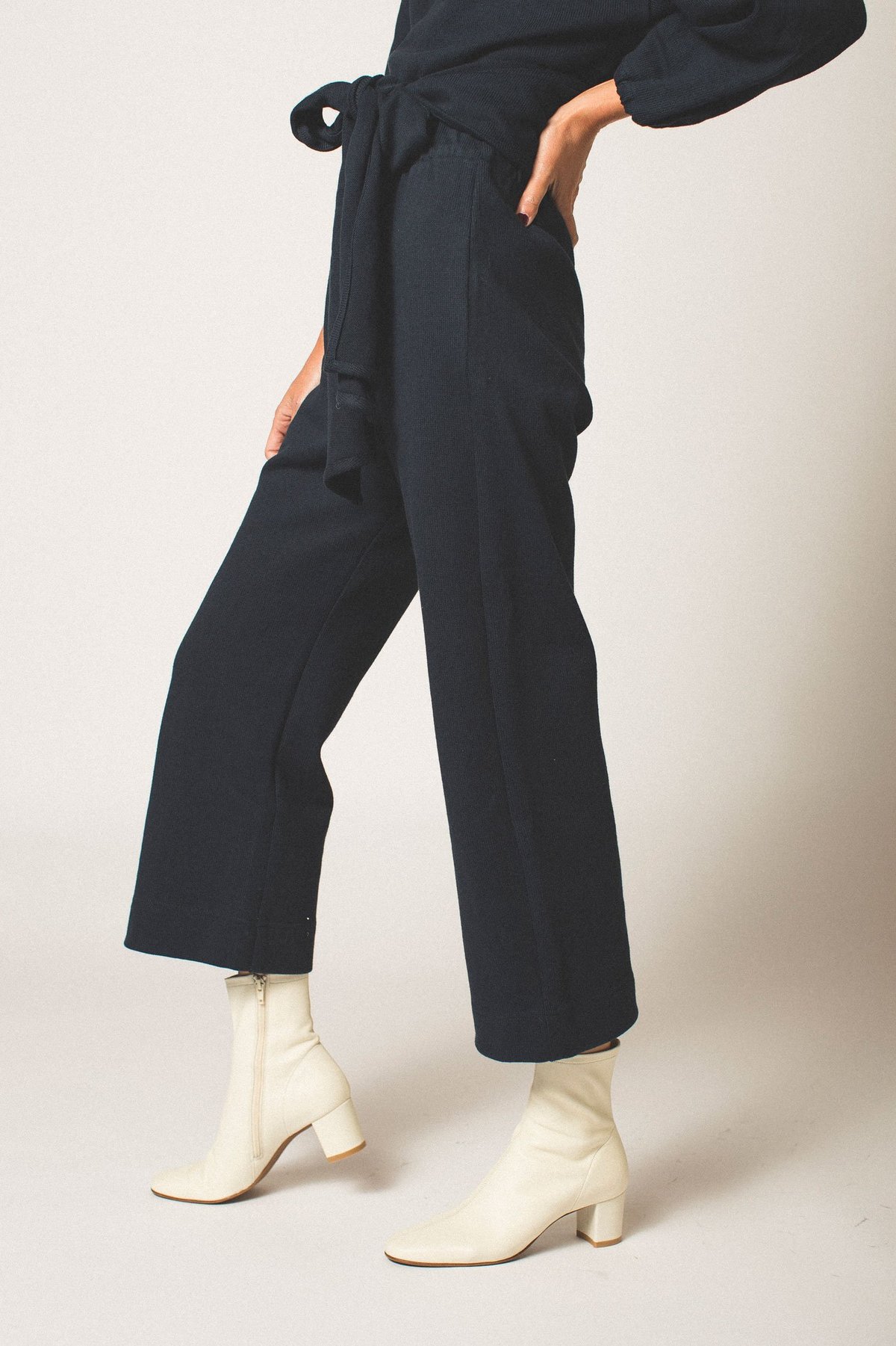 Hackwith Design House Easy Wide Leg Pant - Midnight Blue - Image 2 of 7