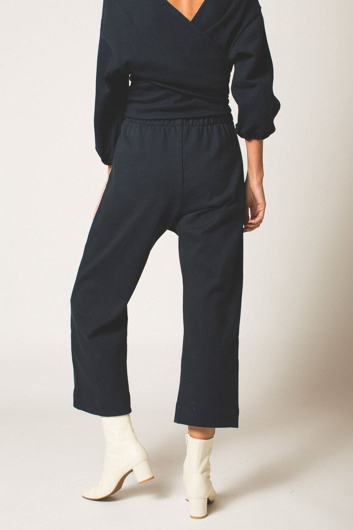 Hackwith Design House Easy Wide Leg Pant - Midnight Blue - Image 7 of 7