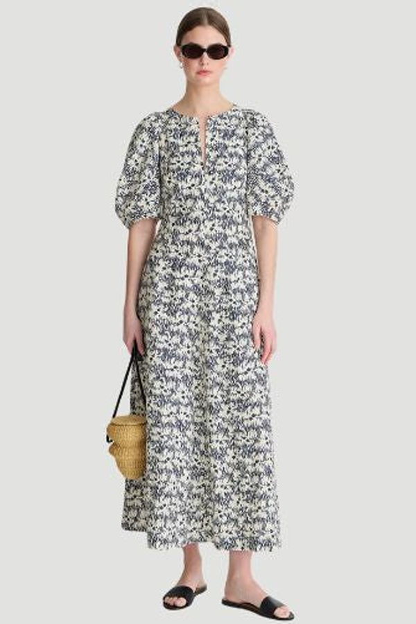 Apiece Apart Sculpted Sabina Maxi Dress - Tropical Midnight