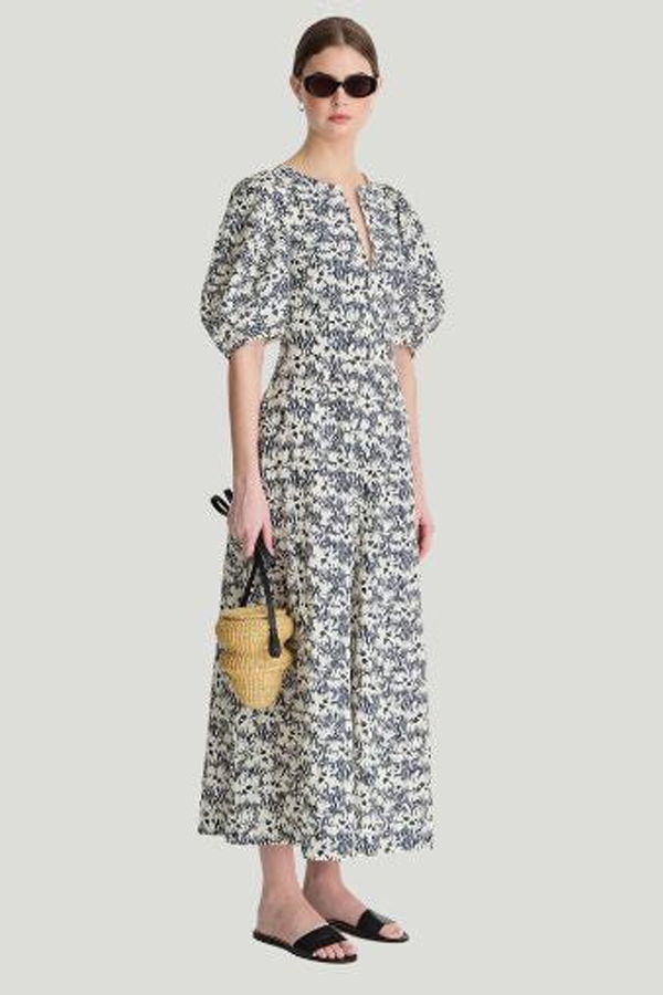 Apiece Apart Sculpted Sabina Maxi Dress - Tropical Midnight