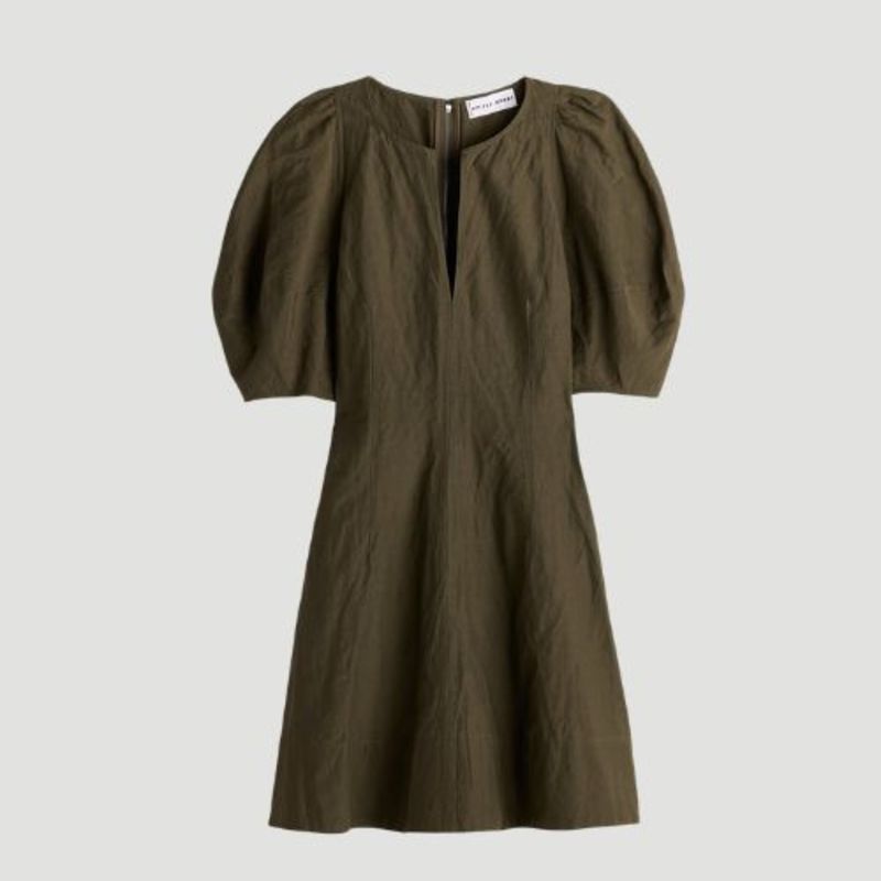 Apiece Apart Sculpted Sabina Mini Dress - Dark Olive