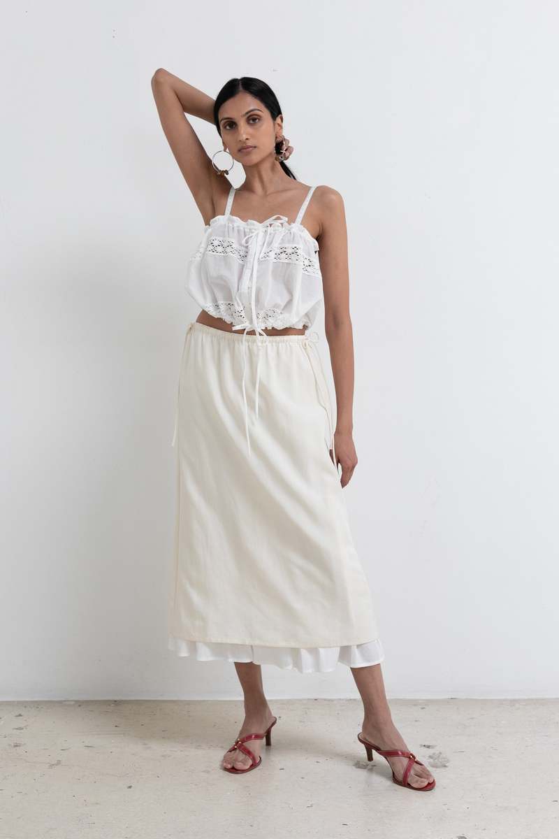 ASTR The Label Lace Abrielle Tie Top
