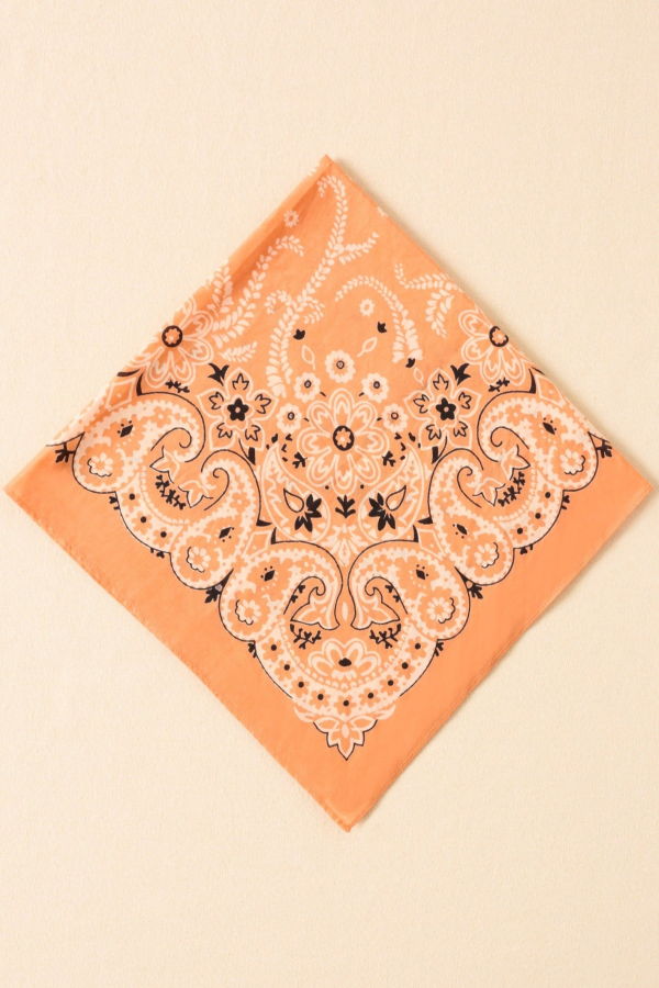 Alix Of Bohemia Bodhi August Bandana Scarf - Light Orange
