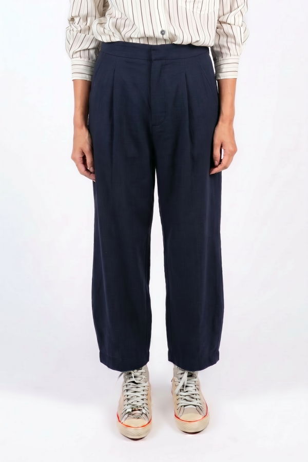 amanna Boim Pleated Trouser - Midnight