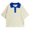 KIDS Mini Rodini Cable Knit Polo T-Shirt - White - Thumbnail 2