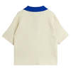 KIDS Mini Rodini Cable Knit Polo T-Shirt - White - Thumbnail 3