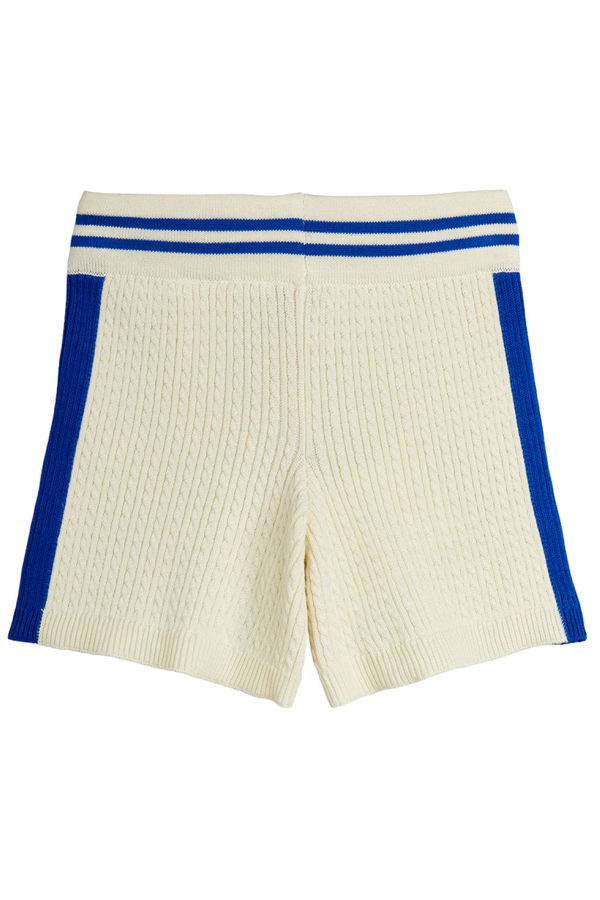 KIDS Mini Rodini Cable Knit Shorts - White
