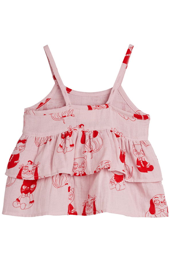 KIDS Mini Rodini Frill Blouse Mini Babies Print - Pink
