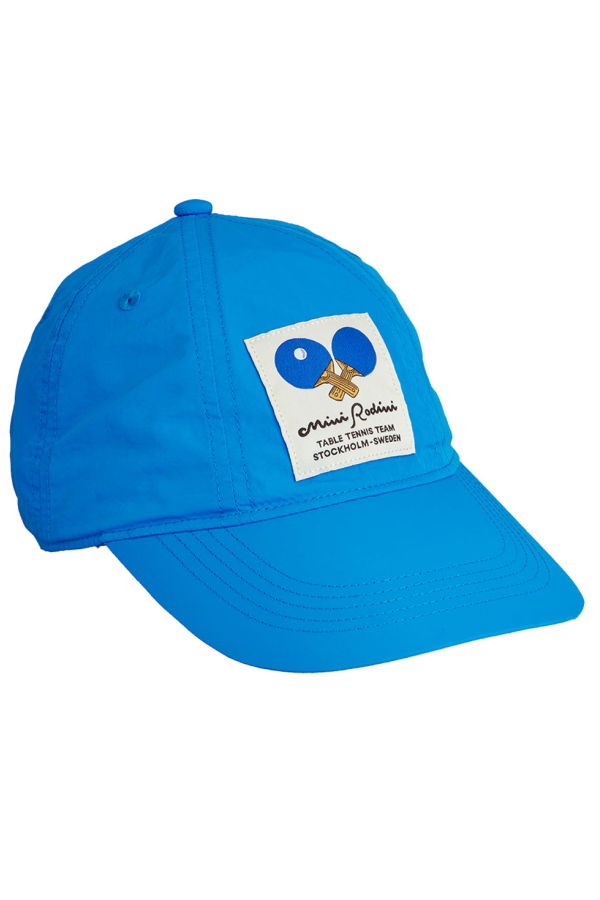 KIDS Mini Rodini Table Tennis Patch Baseball Cap - Blue
