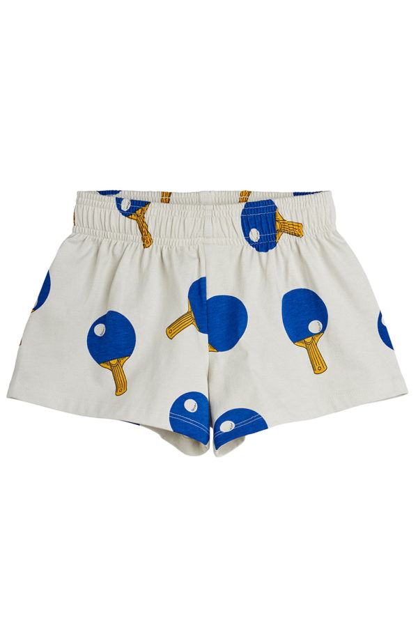 KIDS Mini Rodini Table Tennis Print Shorts - Gray