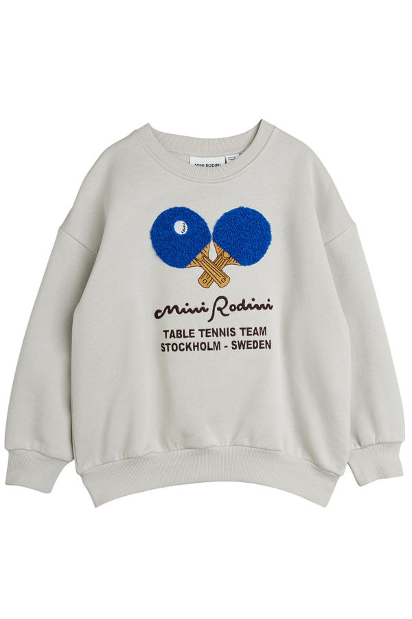 KIDS Mini Rodini Table Tennis Chenille Sweatshirt - Gray