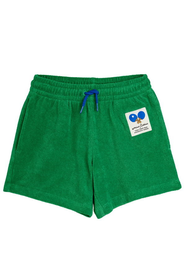 KIDS Mini Rodini Terry Shorts Table Tennis Patch - Green