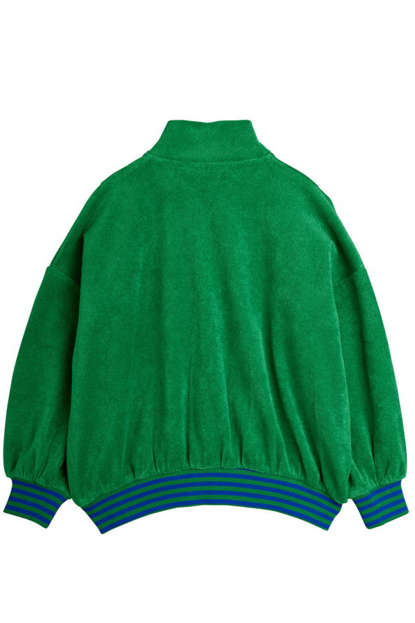 KIDS Mini Rodini Terry Sweater Table Tennis Patch Sweater - Green