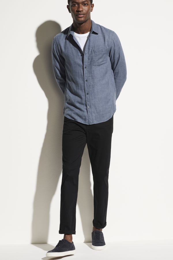 VINCE Double Face Long Sleeve Shirt