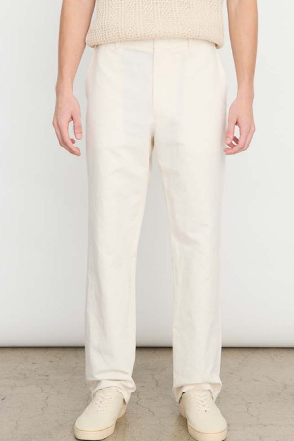 VINCE The Louie Relaxed Cotton-Linen Chino Pant