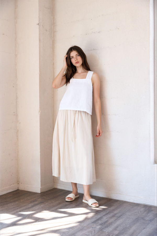 It Is Well L.A. Linen Strap Top