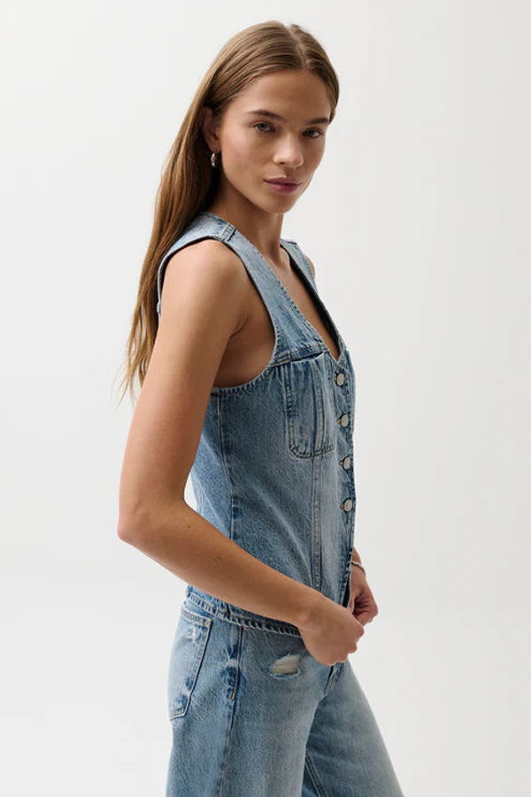 Pistola Gia Denim Vest - Hazy Blue