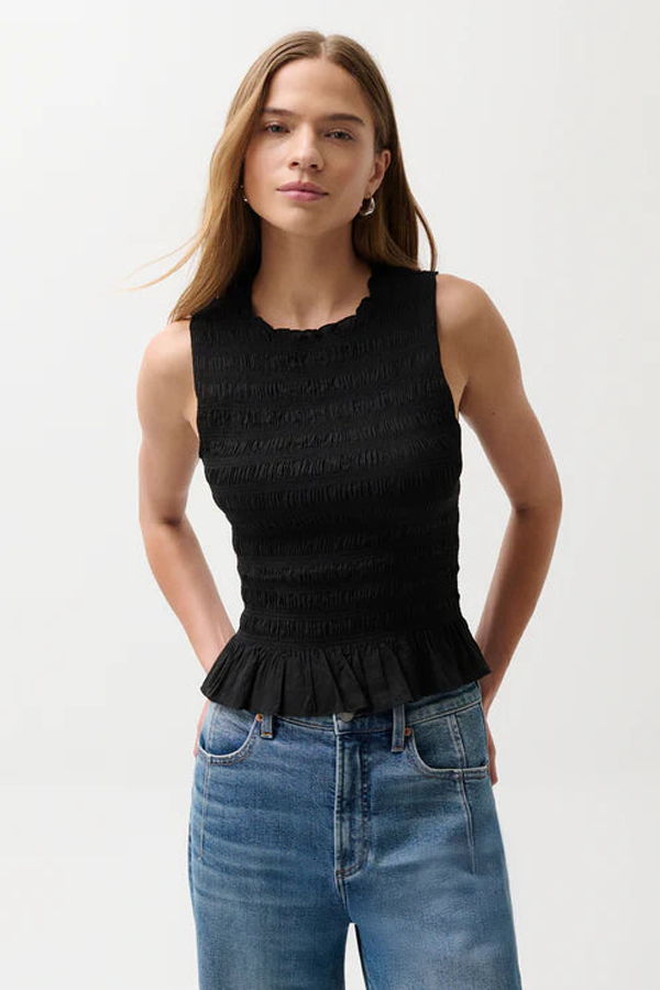 Pistola Phoebe Smocked Tank - Black