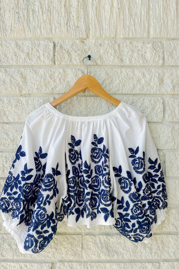 Hunter Bell Marie Top - White Rose Fence