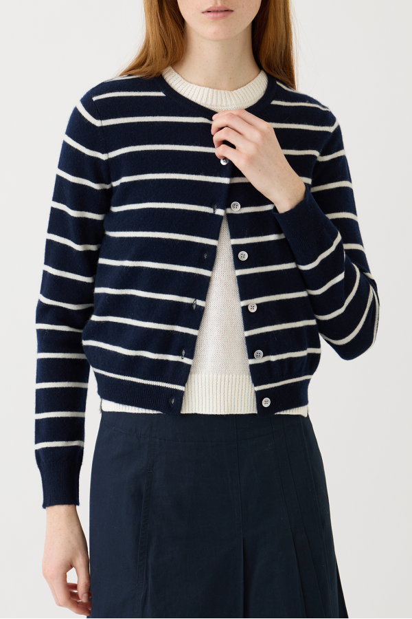 demylee Ava Navy Stripe Cardigan