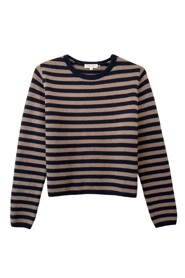 DEMYLEE Melina Brown Stripe Sweater - Navy / Brown