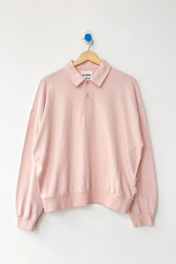 Le Bon Shoppe Polo Sweatshirt - Baby Pink