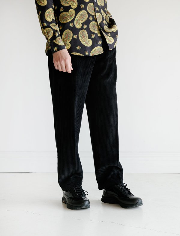 Our Legacy Chino 22 Trouser - Washed Black Cord | Garmentory