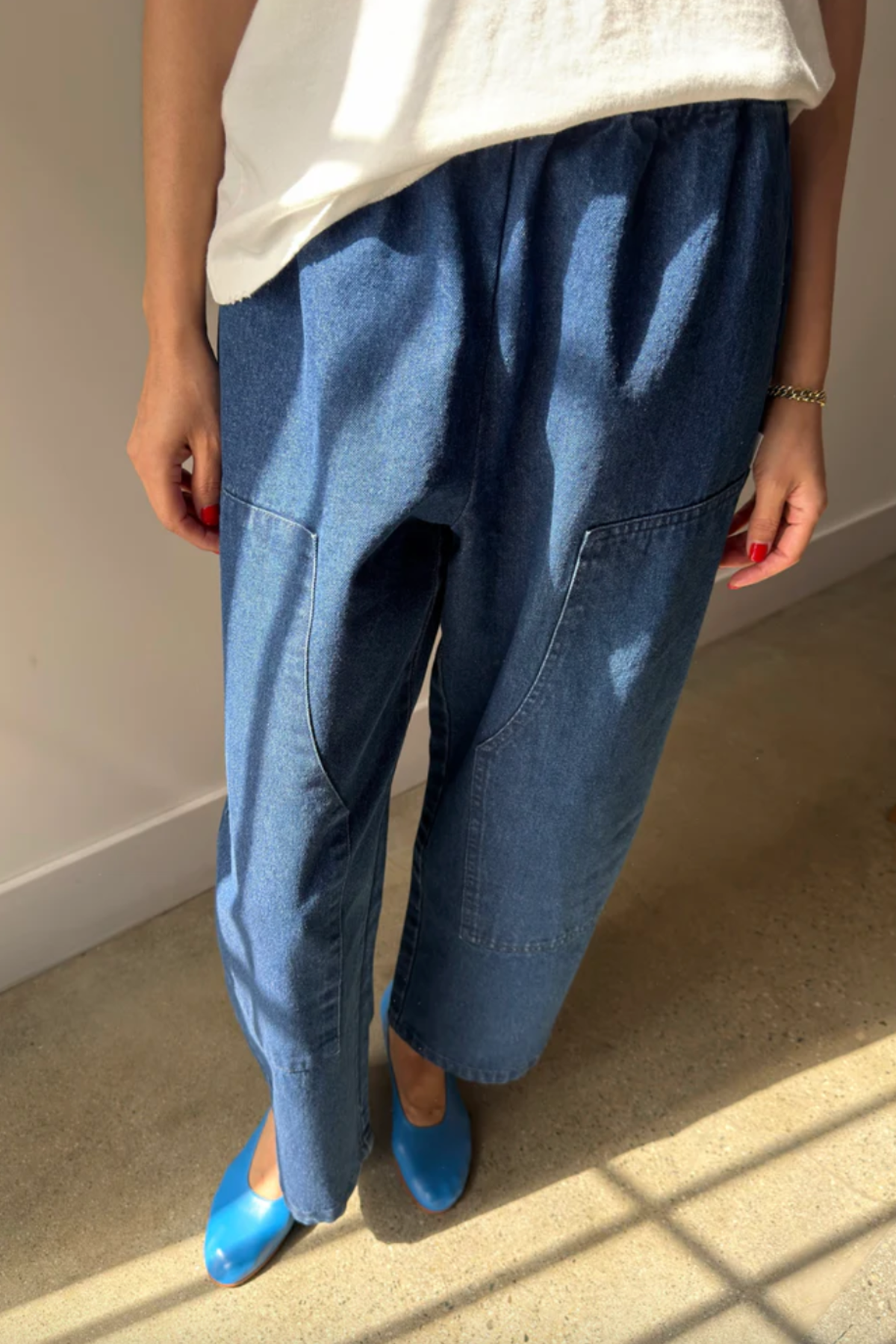 Le Bon Shoppe Gardener's Pants - Blue Denim - Image 1 of 4