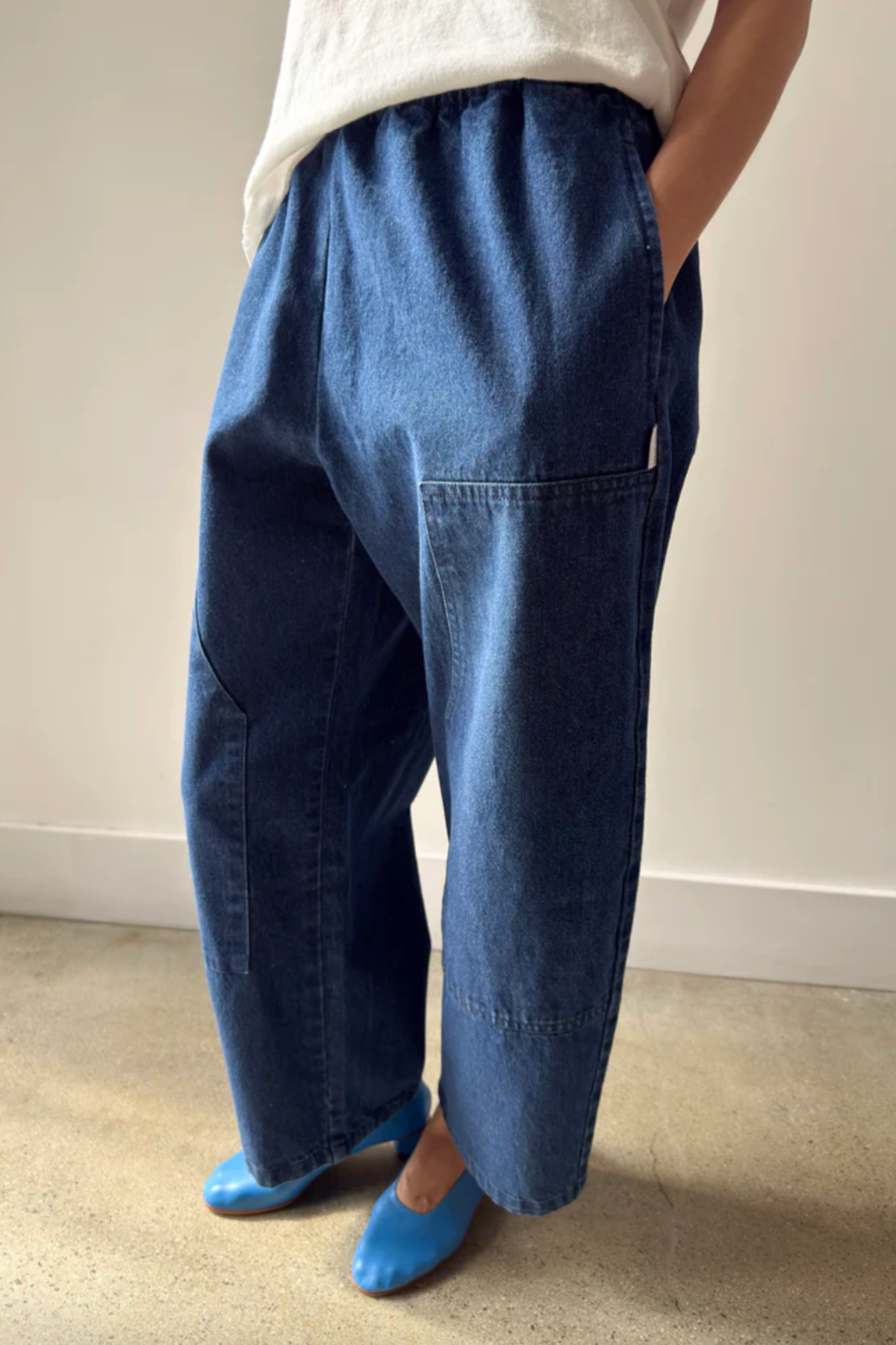 Le Bon Shoppe Gardener's Pants - Blue Denim - Image 2 of 4