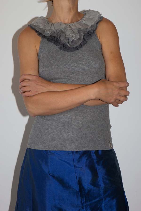 Dondup Silk Ruffle Tank