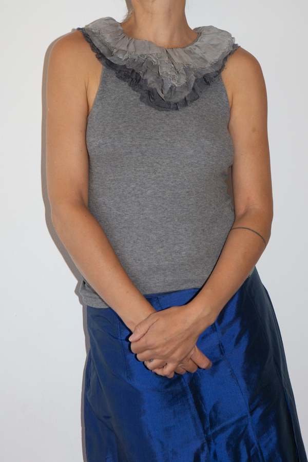 Dondup Silk Ruffle Tank