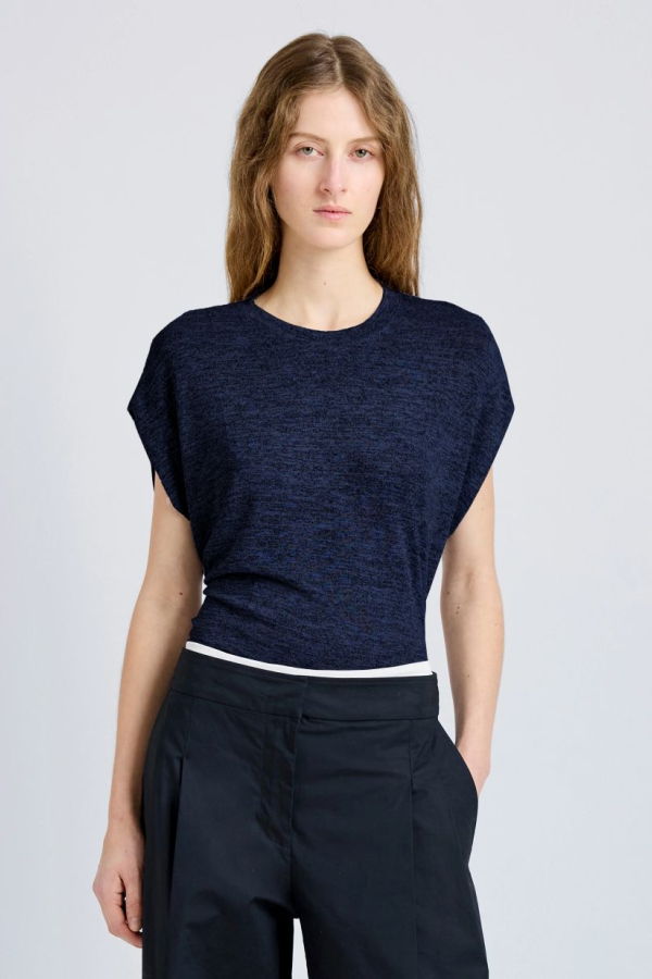 Proenza Schouler White Label Reeva Marled Jersey Top