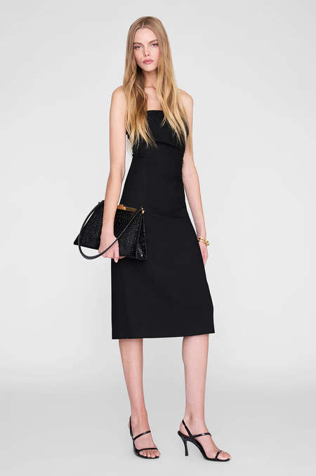aje astrid pleat panel midi dress Aje - Astrid Pleat Panel Midi Dress Lemon Yellow