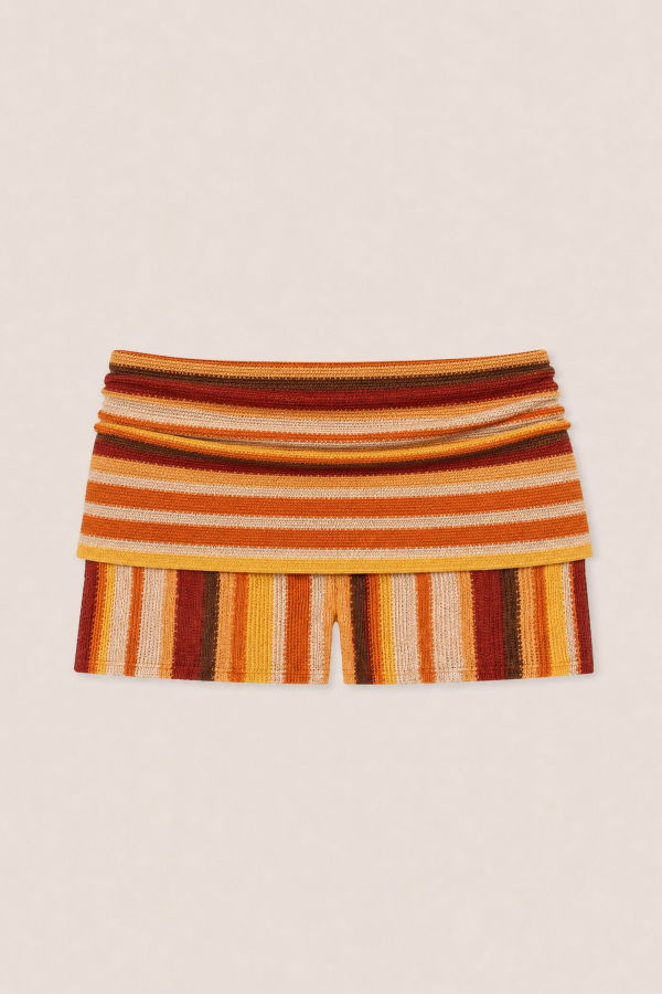 Carmen Says Sunlight Striped Knit Shorts