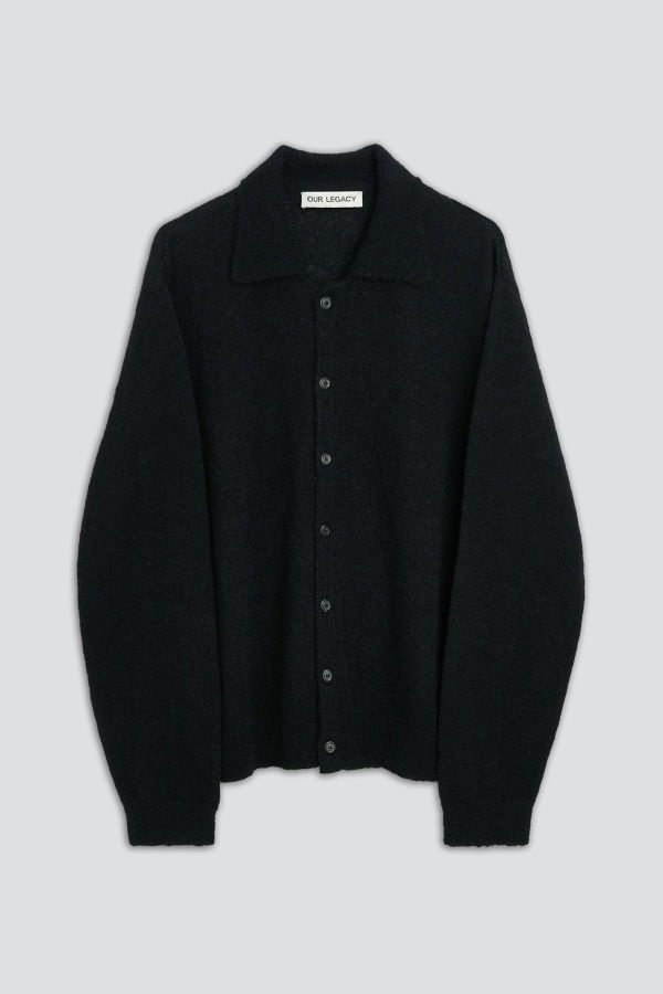 Our Legacy Black Fuzzy Alpaca Evening Polo